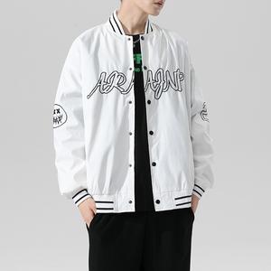 เสื้อแจ็กเก็ตปักลายสำหรับผู้ชายขนาดใหญ่พิเศษเสื้อแจ็คเก็ตหนังตัวอักษรสั่งทำได้เสื้อโค้ทคอสี่เหลี่ยมเสื้อแจ็คเก็ตบอมเบอร์ - Product Image 3