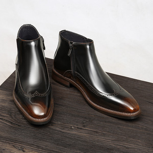 รองเท้าบูทข้อเท้าหนังกลับแบบคลาสสิก พื้นกันลื่น พร้อมแผ่นรองรับแรงกระแทก เหมาะสำหรับใส่ทำงานและธุรกิจ - Product Image 3