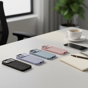 Coque antichoc IP17 scintillante en cristal avec diamants, matériau TPU+PC, sans support - Product Image 2