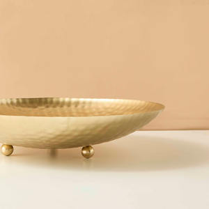 Tazón Redondo de Aluminio Hecho a Mano, Diseño Clásico y Elegante, Acabado Pulido, Apto para Alimentos, Porta Frutas y Adorno de Mesa para Fiestas - Product Image 3