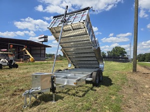 Remolque volquete de aluminio 7x14 con elevación telescópica en stock. Remolque volquete agrícola de calidad premium, resistente y fiable. - Product Image 3