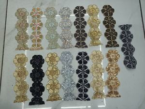 Tissu en dentelle brodée 100% polyester écologique avec motif floral pour chaussures, vêtements de mariée, vêtements de soirée, sacs, cadeaux - Product Image 4