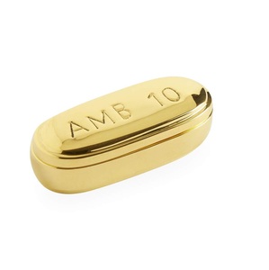 Boîte à pilules en laiton au design indien traditionnel pour une utilisation dans un décor Vastu ou pour stocker des remèdes homéopathiques en toute sécurité - Product Image 2