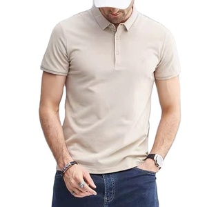 Camisetas de golf de negocios de manga corta de alta calidad para hombre Polo bordado de tela de poliéster de verano transpirable - Product Image 2