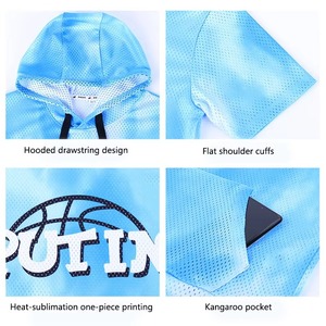 Wholesale Outdoor Sports Vest Customized Quick Dry <b>Sublimation</b> Basketball Sport Sleeveless Polyester Mesh <b>Hoodie</b> - Product Image 2
