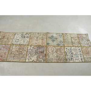 Vintage 2.1x6.3 ft Rug, Runner Turkish Rug, <b>Brown</b> Blue Southwestern <b>Wool</b> Rug - Product Image 3