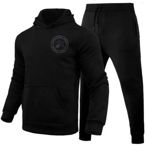 Ensemble de survêtement unisexe en polaire deux pièces personnalisé pour l'hiver avec capuche et sweat-shirt respirant style urbain – Vente en gros - Product Image 3