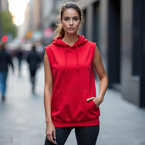 เสื้อครอปแขนกุดมีฮู้ดสำหรับผู้หญิงเสื้อครอปพิมพ์ลายชุดกีฬาลำลองสำหรับฤดูใบไม้ร่วง - Product Image 5