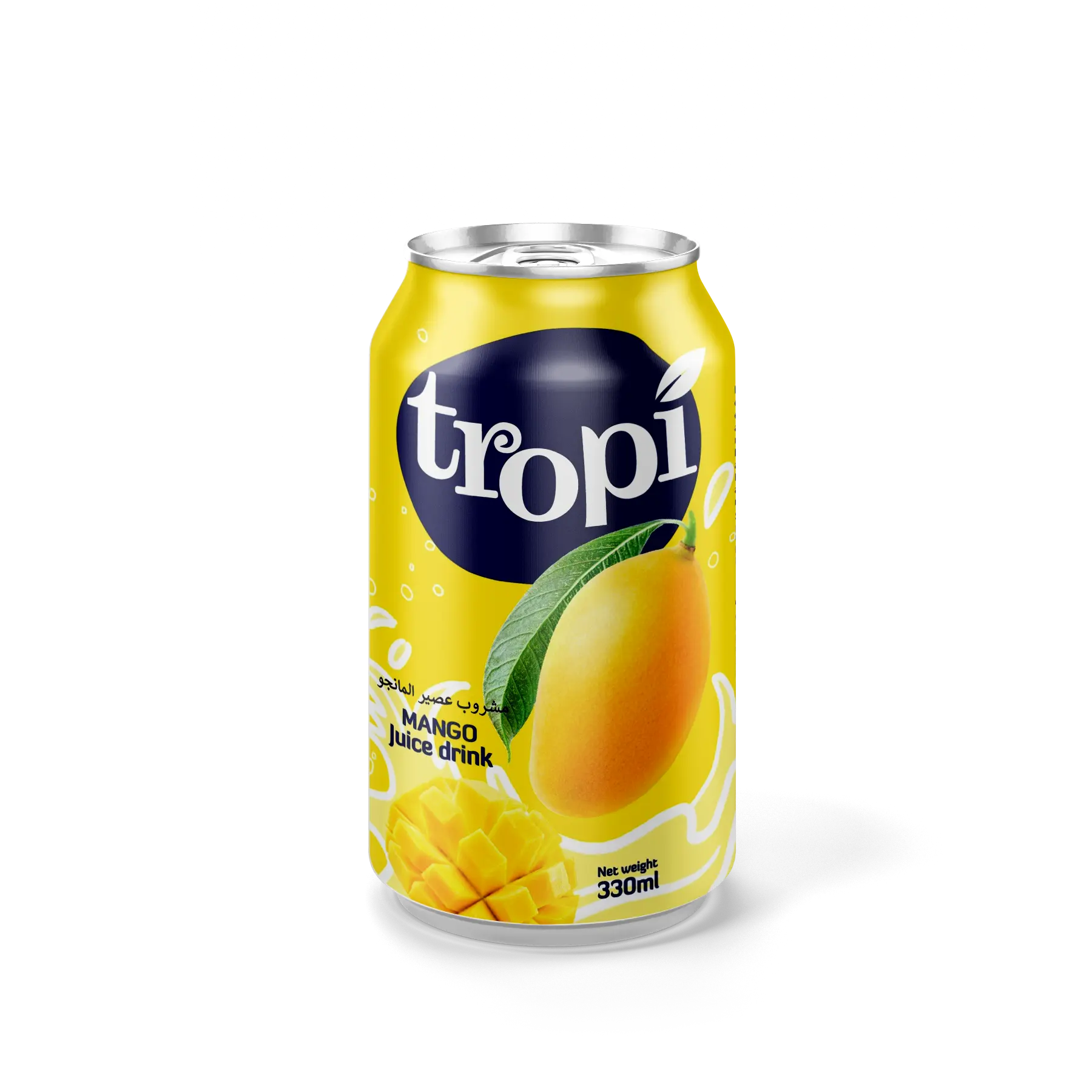 Tropi Brand Fresh Mango Fruit Juice in Can 330ml Tropical Beverage Wholesales Distributor in Vietnam