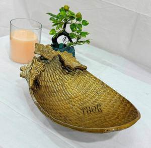 Plato de bandeja de metal martillado de aluminio de diseño con acabados antiguos Bandeja de servicio de metal Bandeja de tocador de perfume Mesa de centro - Product Image 3