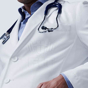 Vente en gros Manteaux de laboratoire 100% coton personnalisés unisexes Dernier design de mode Vêtements de travail d'hiver imperméables Uniformes imprimés pour adultes - Product Image 4