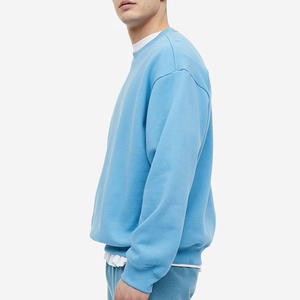 เสื้อกีฬาคอกลมของผู้ชายเสื้อสเวตเชิ้ตคอกลมคอกลมพิมพ์ลายสีพื้นแบบเรียบ - Product Image 5