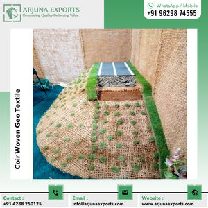 Garnissage de rouleaux de tissu Geo Textiles tissés en fibre de coco biodégradable écologique au meilleur prix pour lacs et étangs - Product Image 5