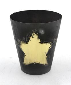 Juego decorativo de mesa de 2 floreros de hierro/latón Color Negro estilo lujoso florero maceta para decoración de Navidad - Product Image 3