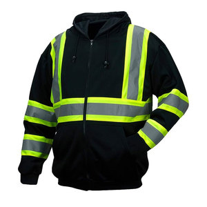 Cintas reflectantes Venta al por mayor Oem Design Safety Workwear Chaquetas de seguridad para hombres con chaqueta de seguridad con cremallera frontal de alta calidad - Product Image 1