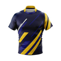 Maillot de rugby athlétique pour hommes, chemise de sport à manches courtes, idéal pour l'entraînement en équipe et les jeux en plein air