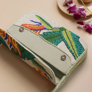 Bolso personalizado con cuentas de semillas con diseño de bordado único Bolso bordado con cuentas con hecho a mano puro único de glowin fashion - Product Image 4