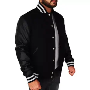 Chaqueta universitaria de estilo retro para hombre, ropa de abrigo de invierno cómoda y cálida, ropa informal con patrón de bordado personalizado - Product Image 3