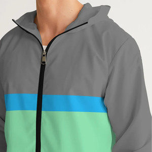 Chaqueta cortavientos impermeable para hombre al por mayor para exteriores, abrigos con capucha para hombre, chaqueta deportiva personalizada con cremallera completa para hombre - Product Image 6