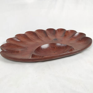 Bandeja de Bambú Natural Pulida y Ecológica para Té de la Tarde con Asas, Bandeja de Madera Rústica para Servir Té y Café - Product Image 1