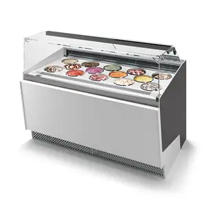 Carrello per gelato e gelato pozzetti per esterni e interni