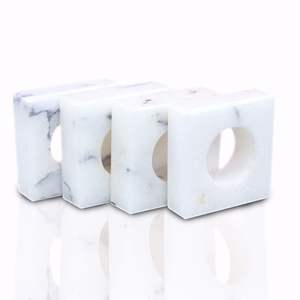 Anneau de serviette en marbre de grande qualité à prix raisonnable pour la mise en place de la table, améliorant l'expérience culinaire avec un artisanat en pierre artistique - Product Image 1