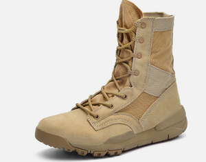 Custom Khaki <b>Men</b>’s Leather Boots Outdoor Desert Duty Shoes Ceremonial Activities Tactical Outdoor Waterproof for <b>Men</b> - Product Image 2