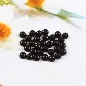 8X8mm Naturel Noir Onyx Rond Dos Plat Cabochon Semi-Précieux Fait À La Main En Vrac Fabrication De Bijoux En Gros Lot - Product Image 3