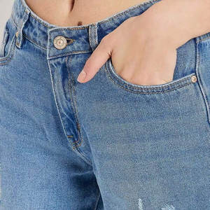 Pantalones Vaqueros de Lona para Mujer, de Primera Calidad, Lavados y Desgastados, de Secado Rápido, Ligeros, Ecológicos, para Invierno, con Frente Plano - Product Image 6