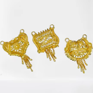 Gold Plated Tassel Women Necklace MS Pendant Necklace Indian Pendant NecklaceTrendy Necklace for Women Gold Plated Pendant - Product Image 1