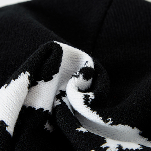 Bonnet d'hiver 100% coton réversible en jacquard acrylique avec bonnet de ski graphique sans manchettes Bonnet tout imprimé personnalisable - Product Image 6