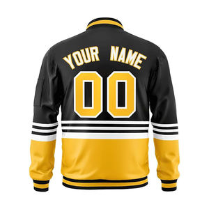 เสื้อแจ็กเก็ตเบสบอลทีมตัวแทนทีมโรงเรียนของผู้ชายเสื้อแจ็กเก็ตเบสบอลออกแบบโลโก้ได้ตามต้องการ - Product Image 2