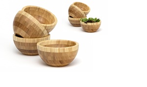 Juego de cuencos rústicos de madera de primera calidad, ideales para servir cereales, pasta y aperitivos, elección perfecta para exportación global desde la India - Product Image 6