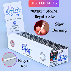กระดาษมวนบุหรี่พรีเมียม โคโรโบ คิงไซส์ สีขาว บางพิเศษ แบบเผาไหม้ช้า ทำจากเยื่อไม้ สำหรับบุหรี่คุณภาพสูงและการใช้ยาสูบ - Product Image 3