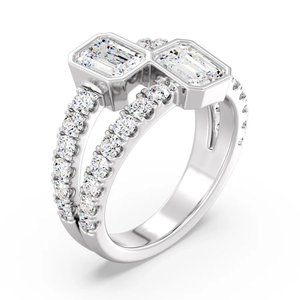 แหวนวงแหวนฝังมรกตแบบแยกส่วน - Product Image 4