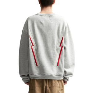 Pull à col rond surdimensionné personnalisé pour hommes Sweat-shirt 100% coton avec logo imprimé Pull brodé uni pour l'hiver - Product Image 4