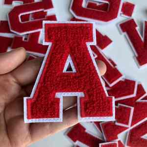 Letter Embroidery Patch <b>Iron</b> <b>on</b> Chenille Patches for <b>Clothing</b> Embroidered Chenille Letter Patches for <b>Clothing</b> - Product Image 4