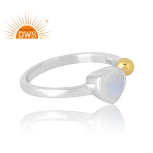 Diseño de tendencia, anillo de piedras preciosas de Luna arcoíris Natural de Plata de Ley 925, joyería personalizada para mujer, regalo para ella - Product Image 4