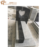 Pierre tombale en granit noir pour la Pologne ou la Roumanie, pierres tombales sculptées