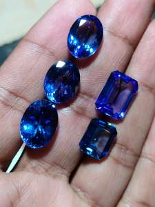 พลอย tanzanite AAA พลอยเจียระไนแบบเหลี่ยมเพชรพลอยหลวมทำเป็นรูปทรงผสมขนาด2-20มม. 200CT ละเอียด - Product Image 4