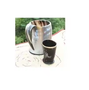 แก้วฮอร์นที่ดีที่สุดสำหรับน้ำเบียร์บ้านร้านอาหารโรงแรมสำหรับแก้วและแก้วในราคาเดียวโดยงานฝีมือเสี้ยว - Product Image 1