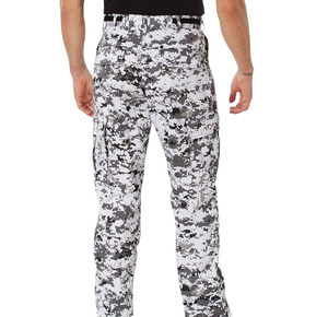 กางเกงคาร์โก้ปีนเขาสำหรับผู้ชายทำจากวัสดุทนทานและลายพรางที่เอวปรับได้ - Product Image 6