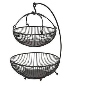 Cesta de Frutas Decorativa para Mesa de Desayuno con Recubrimiento de Polvo Blanco, Nuevo Diseño, Tamaño Personalizado, Cesta de Frutas de Metal - Product Image 6