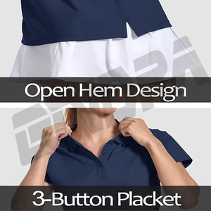 Polo pour femme avec tissu doux et respirant coupe moderne et design élégant parfait pour le travail, les sorties décontractées, les voyages ou tous les jours - Product Image 4