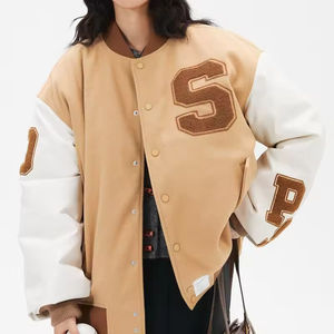 Veste universitaire coupe-vent personnalisée Veste de baseball pour femmes Vestes Letterman pour femmes - Product Image 2