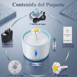 Fontaine à eau automatique super silencieuse 2,4 L pour chats et chiens, fournitures pour petits animaux - Product Image 2