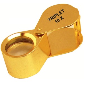 Loupe de bijoutier 18 mm avec lentille en verre 10x, loupe de poche pliable en métal pour pierres précieuses, timbres, pièces de monnaie, loupe pliable en métal - Product Image 1