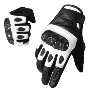 Guantes de moto con pantalla táctil de dedo completo, guantes Unisex de piel de cabra, guantes de moto con nudillos de carbono para Motocross, carreras de carretera - Product Image 4