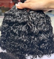 Extensions de cheveux humains Remy bouclés en gros, double trame, tissage invisible, origine Vietnam