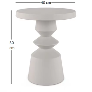 Mesa auxiliar de madera de mango blanco de nuevo diseño moderno para sala de estar, apartamento, villa, hogar y decoración - Product Image 1